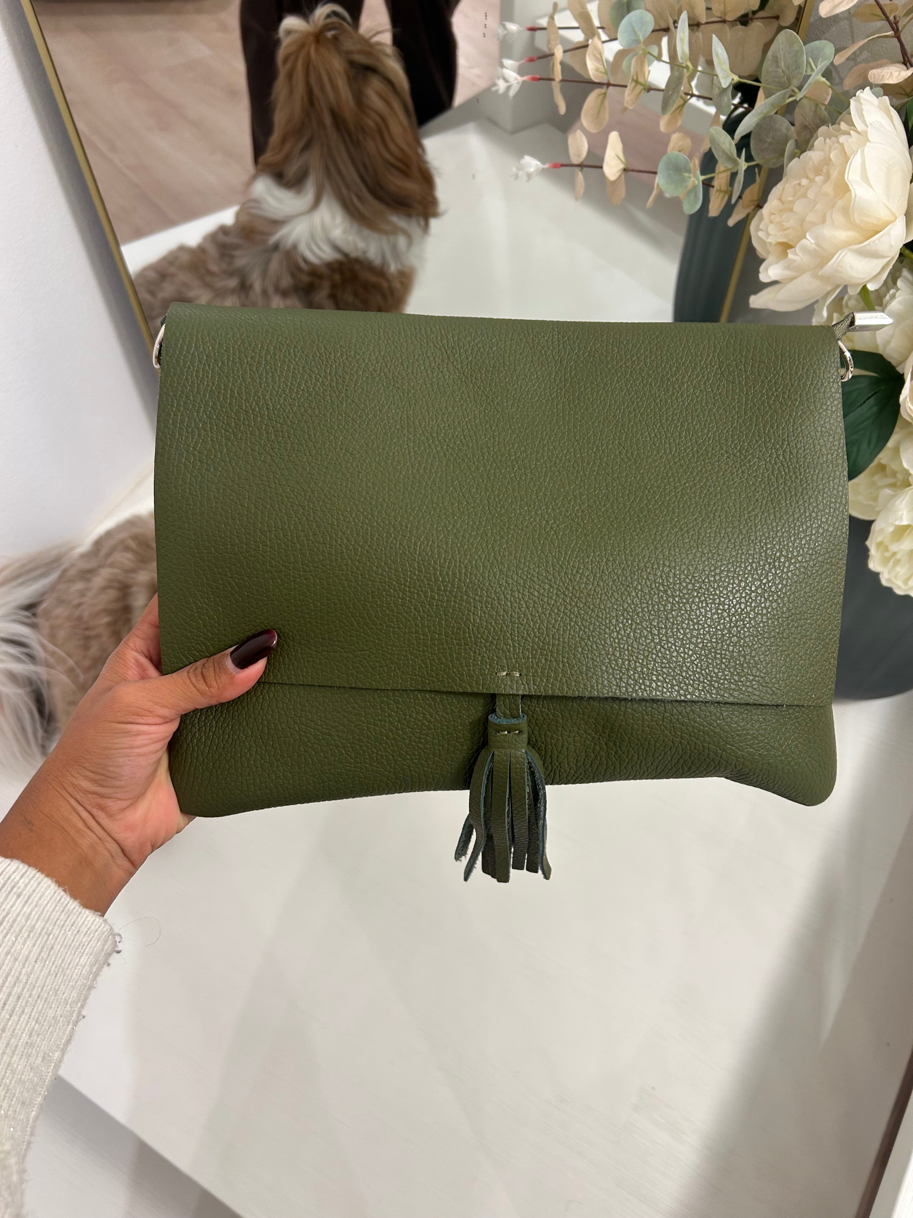 Bustina Flora con tracolla regolabile