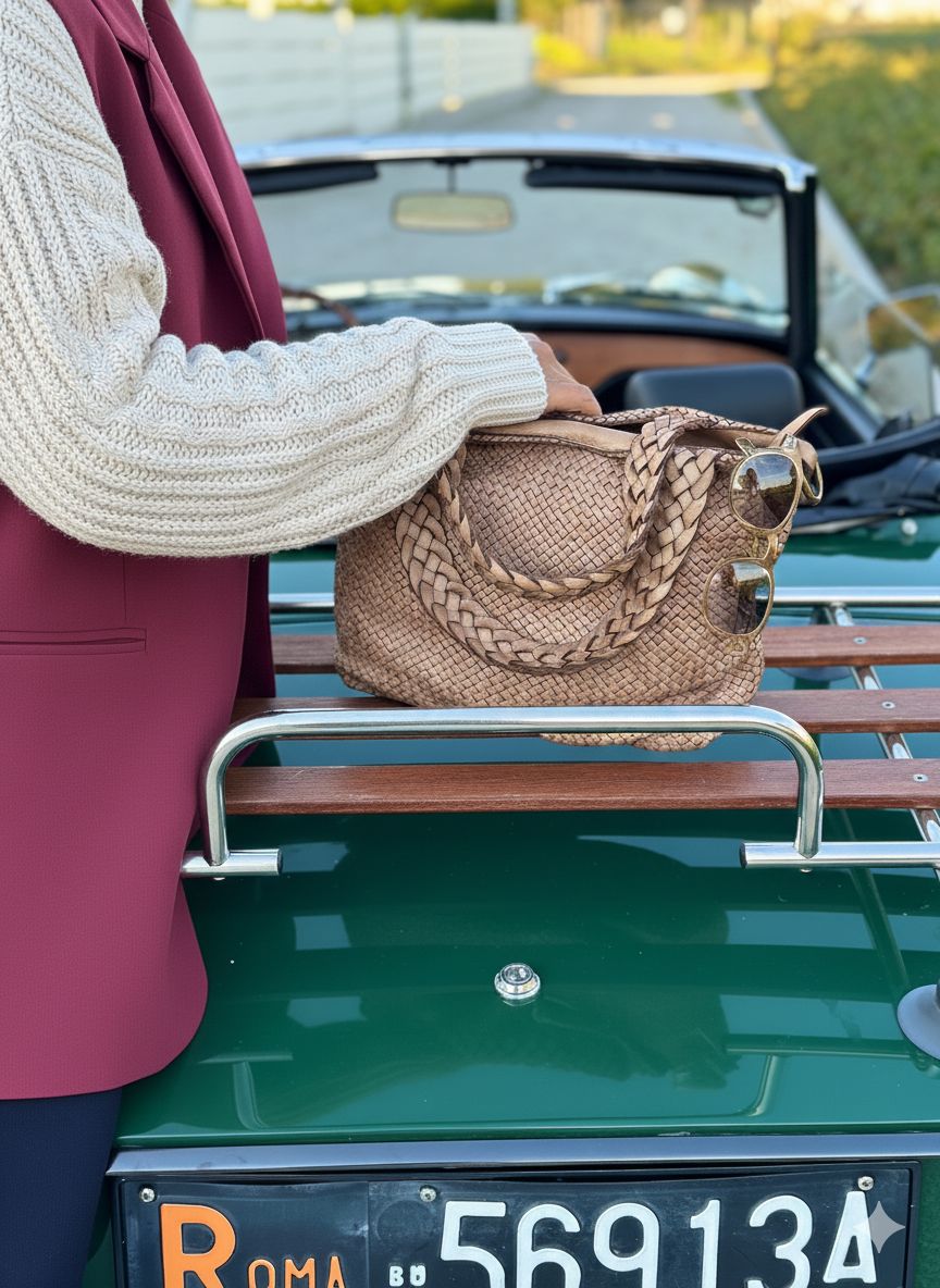 Borsa Susanna intrecciata e con tracolla removibile