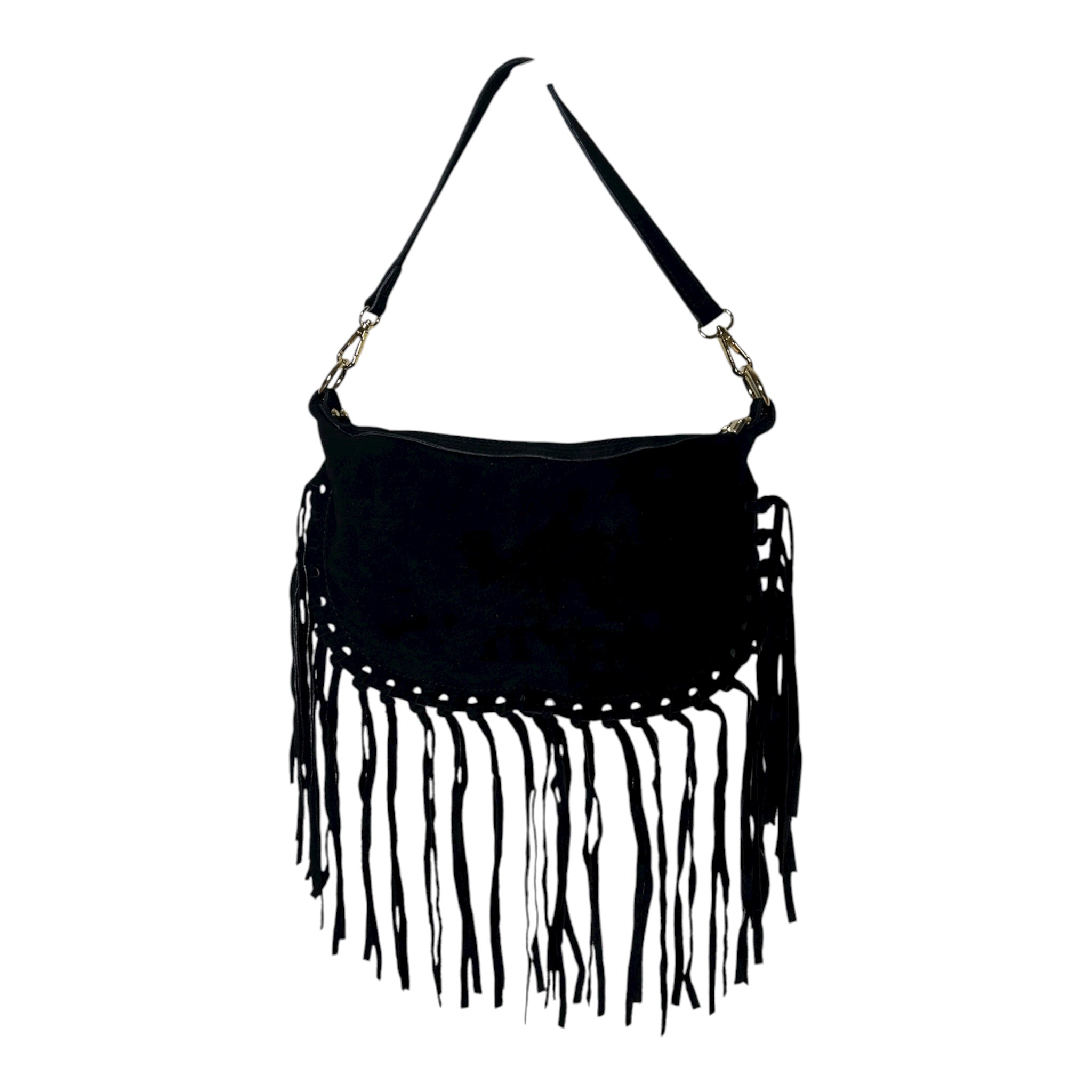 Borsa Flavia con frange in camoscio