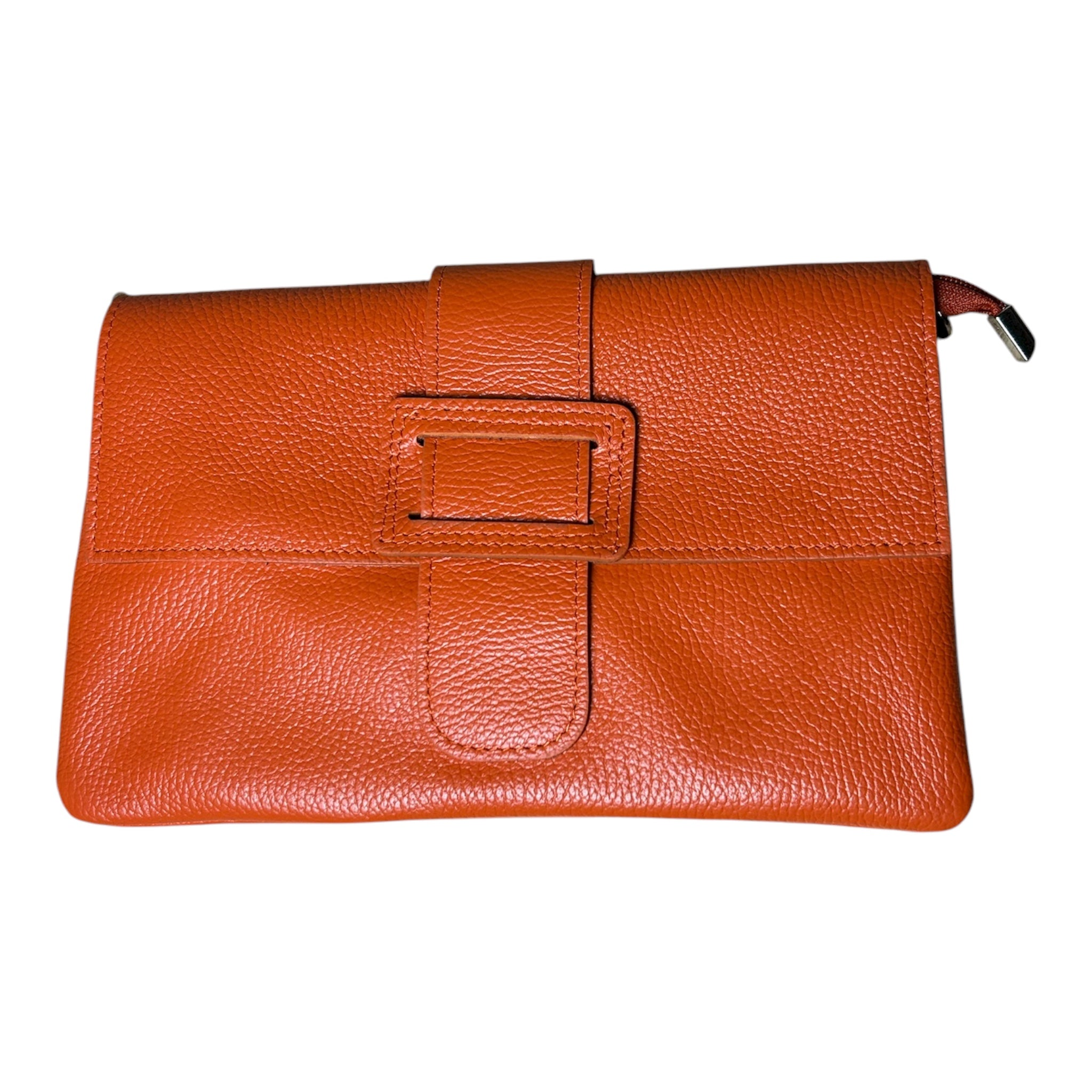 LIDIA - Bustina con patta in pelle martellata e tracolla