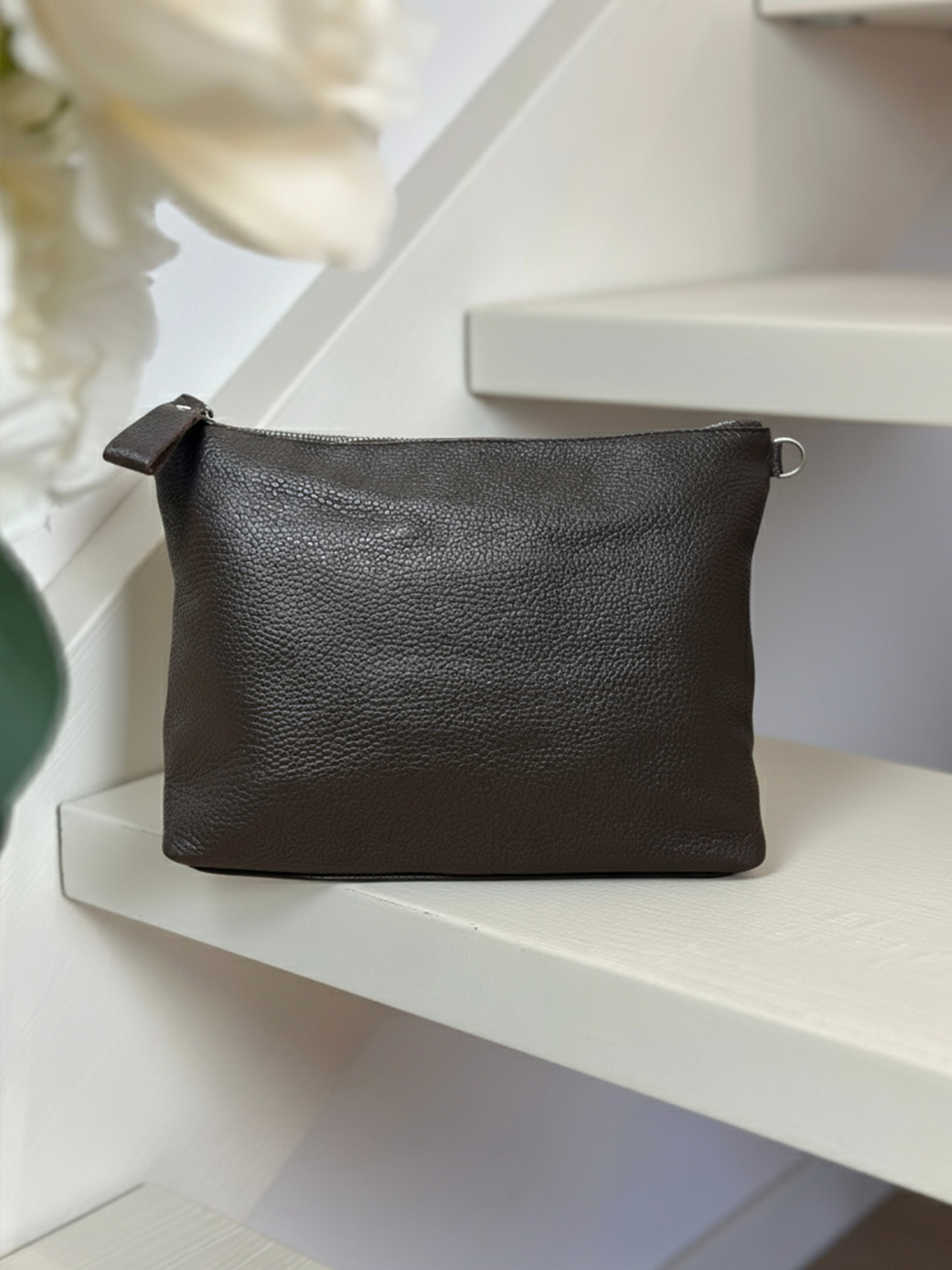 ALMA Tracolla- Organizer in pelle martellata e tracolla removibile